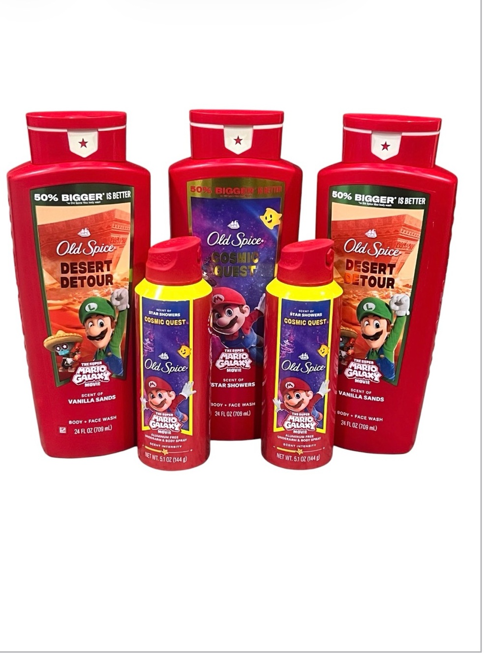 Old spice Super Mario Galaxy Red Body & Face Wash Pack - Red